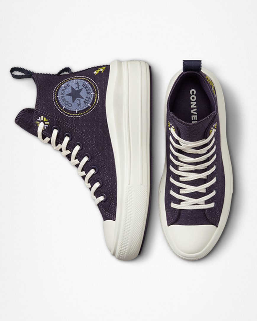 Topanky Na Platforme Converse Chuck Taylor All Star Move Autumn Embroidery Vysoke Damske Nachový | SK QYKHO5